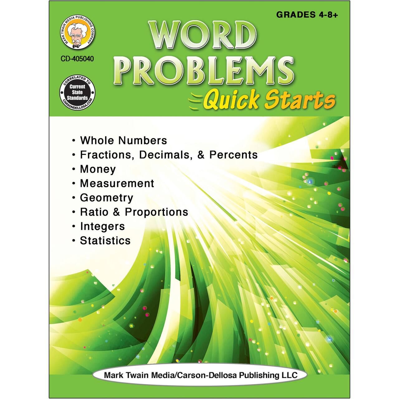 Word Problems Quick Starts Workbook, Grade 4-12